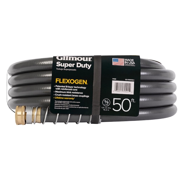Gilmour Gilmour Flexogen 5/8 in. D X 50 ft. L Heavy Duty Premium Grade Garden Hose - 874501-1002