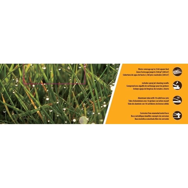 Landscapers Select Lawn Sprinkler, Female, Rectangle, Zinc - GO153-1