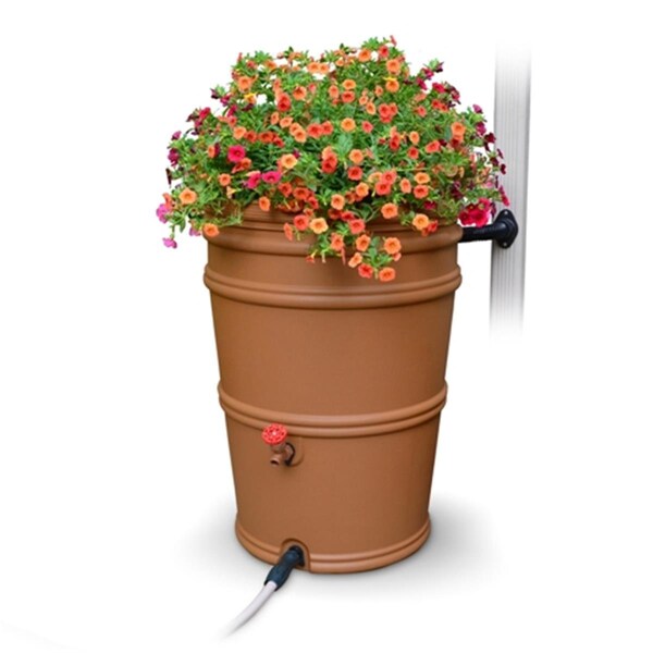 Gardencontrol 45 Gallon RainStation Rain Barrel - Terracotta - GA2573817