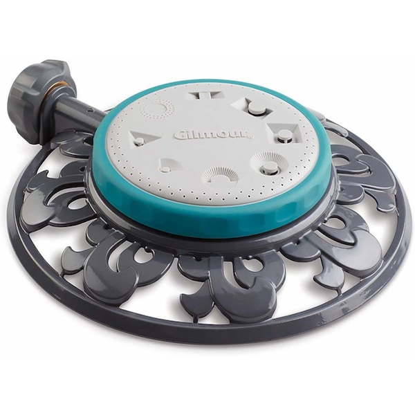 Gilmour Gilmour Metal Ring Base 8-Pattern Turret Sprinkler 1225 sq ft 1 pk - 859563-4001
