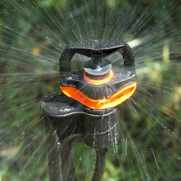 Thrifco Plumbing Rotor Rain Plus Assembled on Stake with 24 Inch Tube & Adaptor - 9421451