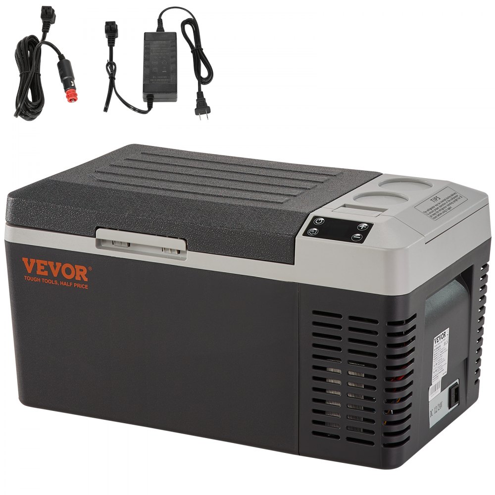 VEVOR Car Refrigerator, 12 Volt Car Refrigerator Fridge, 21 QT/20 L Single Zone Portable Freezer, -4℉-50℉ Adjustable Range, 12/24V DC and 100-240V AC Compressor Cooler for Outdoor, Camping, Travel, RV - WLCGXCZBXD20LIXTQV1