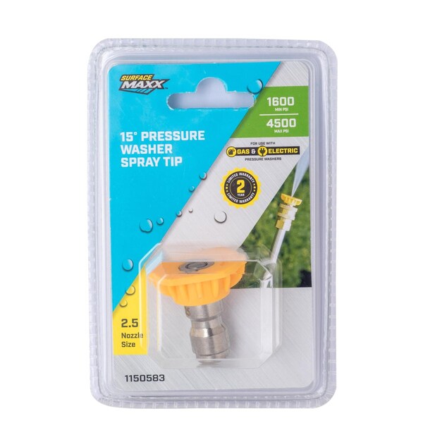 Surfacemaxx 2.5 Orifice 15-degree Spray Nozzle 4500 psi - SGY-PWA85