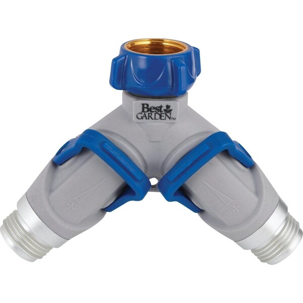 Best Garden Plastic Dual Y-Hose Shutoff Connector - 37091-P