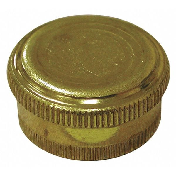 Jones Stephens Brass Garden Hose Cap, Washr, No Lead, 3/4" - G20155