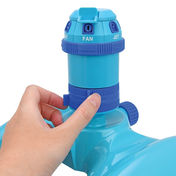 Aqua Joe 6-Pattern Gear Drive Sprinkler w/Metal Base, 360 Degree Coverage - AJ-MSSBM6