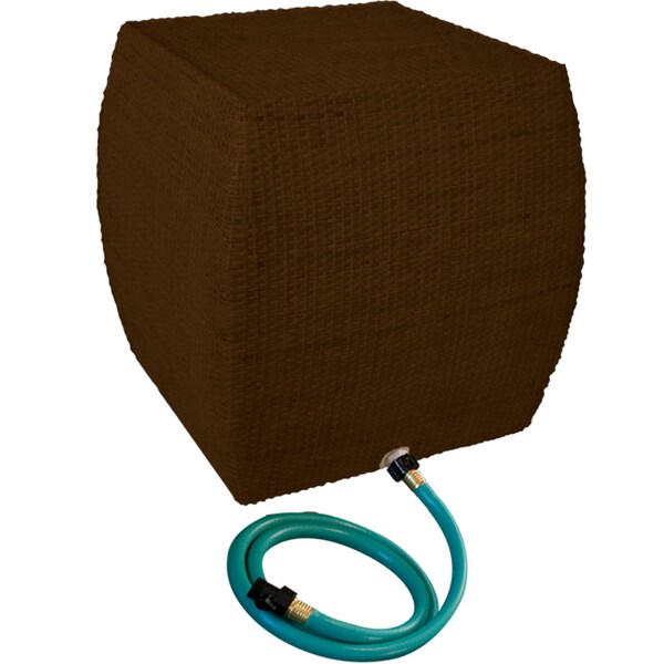 Emsco Group 42 Gallon Waterboy Rain Barrel, Wicker Texture, Includes Hose and Diverter, Brown - 2500-1