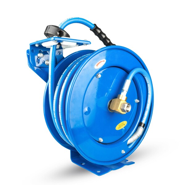 Tough Tek Tough Tek Rubber Pressure Washer Single Arm Hose Reel  NM 1/4" x 100' - M22 - TTPWR14100-NM-M22