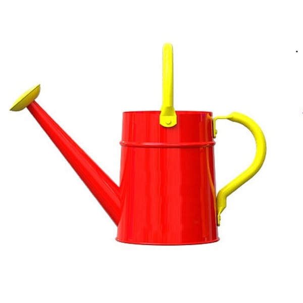 Panacea Red/Yellow Steel Watering Can - 84863