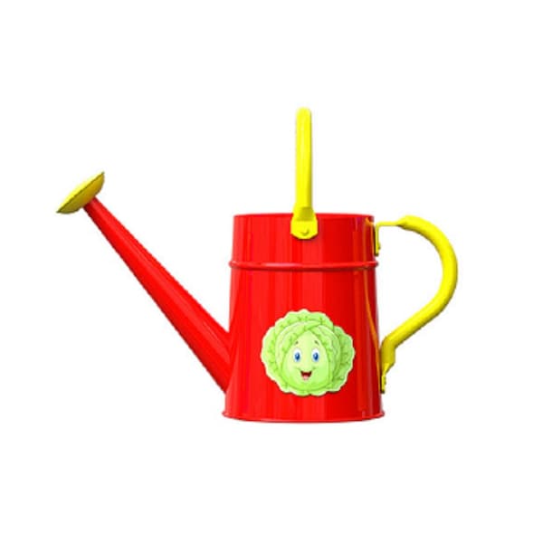 Panacea Red/Yellow Steel Watering Can - 84863