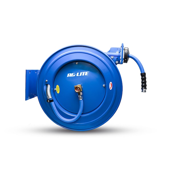 Ag-Lite AG-Lite Rubber Water Hose Reel Heavy Duty Single Arm Assembly 3/4" x 50' - ALWRHD3450