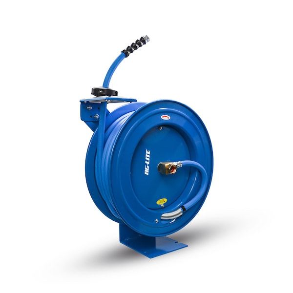 Ag-Lite AG-Lite Rubber Water Hose Reel Heavy Duty Single Arm Assembly 3/4" x 50' - ALWRHD3450