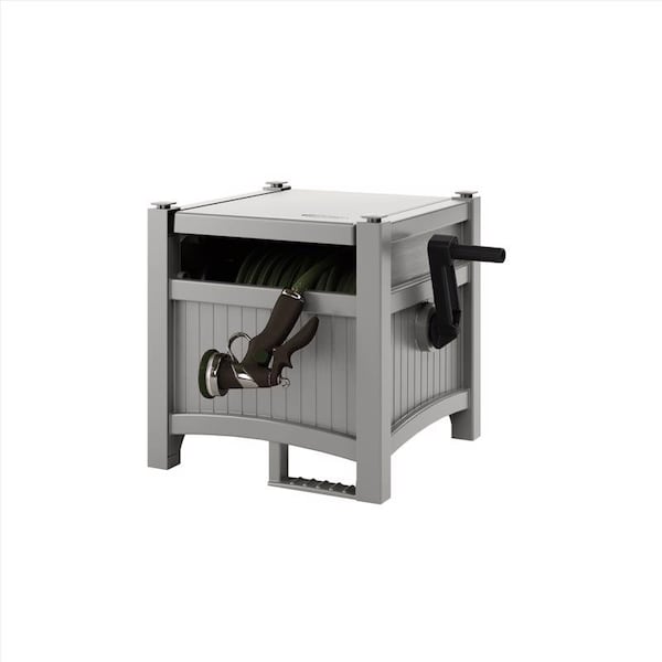 Suncast Suncast 100 ft. Gray Free Standing Hideaway Hose Reel - PHILIPSH100DY