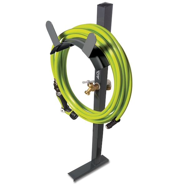 Aqua Joe Garden Hose Stand, Grey - SJ-SHSBB-GRY