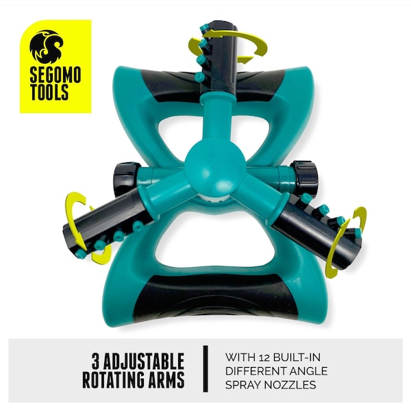 Segomo Tools 360 Degree Automatic Rotating Garden Lawn Water Sprinkler Irrigation System 1& 2 Packs - GS360-2
