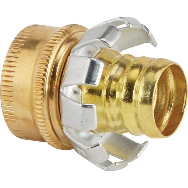 Best Garden 3/4 In. Female Brass Hose Coupling Mender - GB-005