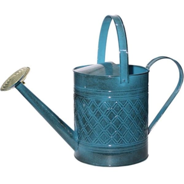 Perfectpatio MPT01503 Wexley 2 Gal. Mountain Waves Blue Metal Watering Can - PE831155