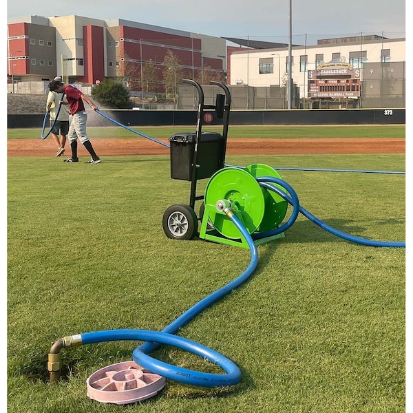 Underhill Products Field Caddie Hose Cart w/ Reel and 10 ft Leader Hose, 3/4'' - HC-HT-075