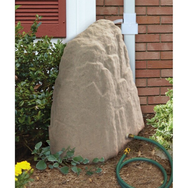 Emsco Group Waterstones 40 Gal Rain Barrel with Downspout Diverter - 2284-1
