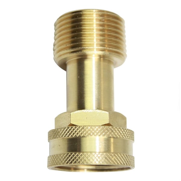 Interstate Pneumatics 3/4 Inch GHT Female x 3/4 Inch Male NPT Hose Fitting - Swivel, PK 100 - FGF112-100K