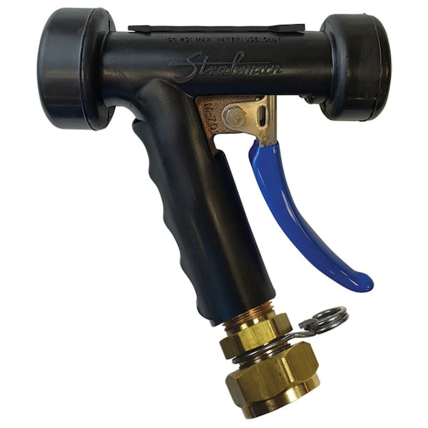Strahman Washdown Equipment M-70 Nozzle Black With 3/4in Female GHT 360Deg Swivel Adapter - M70B0075SBGHT