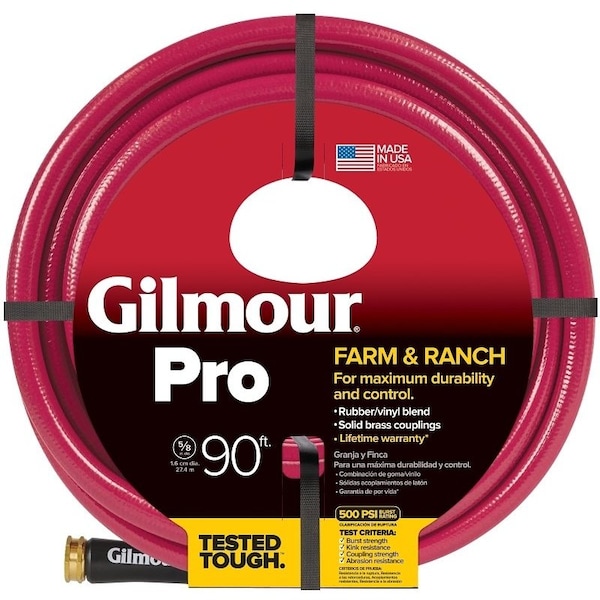 Gilmour Farm  Ranch Hose, 90 ft L, Rubber - 829901-1001