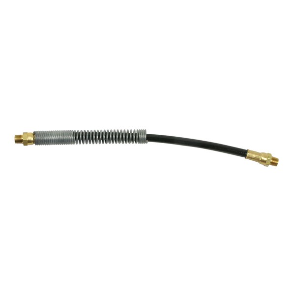 Workforce Grease Hose, 3/16in x 12in Thermoplastic, 1/8in MNPT Ends, Spring Guard - L2270SP-1