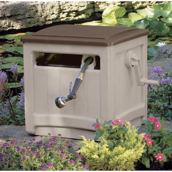 Suncast Smart Trak Hideaway 225 Ft. x 5/8 In. Taupe w/Bronze Lid Resin Hose Reel - SMT200B2