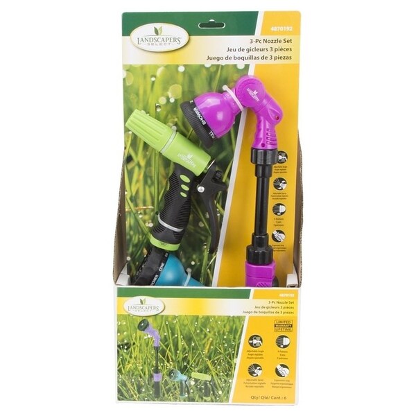 Landscapers Select GW53501+GN434541+GN1 Spray Nozzle Set, Garden Watering Tools, Plastic, For: Garden Watering - GW53501+GN434541+