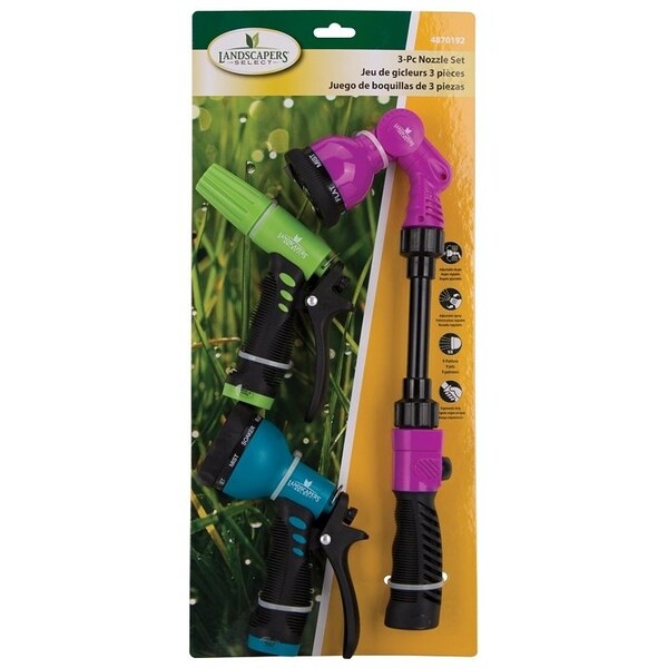 Landscapers Select GW53501+GN434541+GN1 Spray Nozzle Set, Garden Watering Tools, Plastic, For: Garden Watering - GW53501+GN434541+