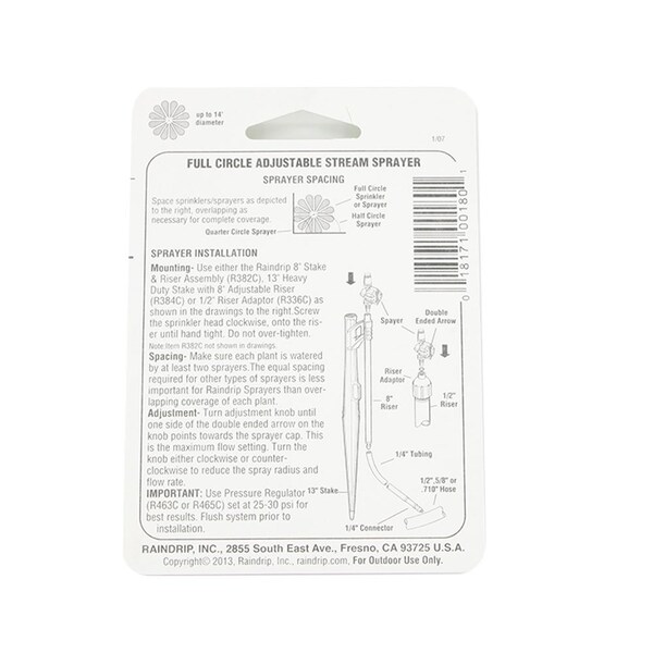 Thrifco Plumbing R-187c 1/2 Circle Sprinkler - 6819187
