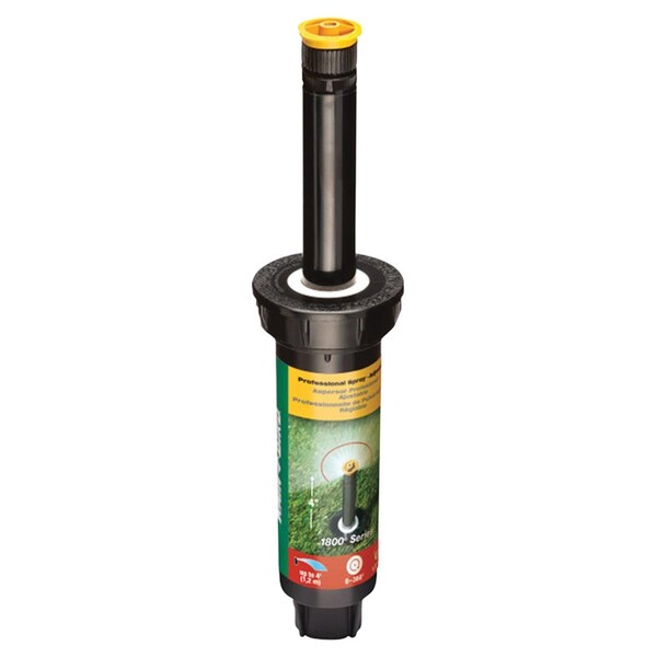 Rain Bird 1800 Series 4 in. Adjustable Pop-Up Sprinkler; Black - 4 ft. - 7795529