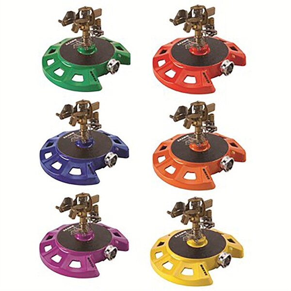 Dramm ColorStorm Metal Ring Base Impulse Sprinkler 5281 sq ft Assorted Color - 1015080
