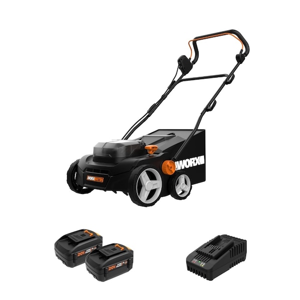Worx 40V Brushless 14 in. Cordless Dethatcher Powershare, Battery and Charger Included - WG855