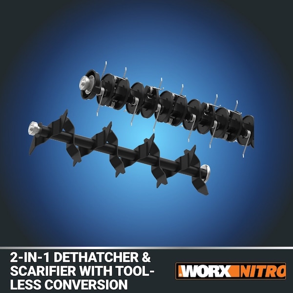 Worx 40V Brushless 14 in. Cordless Dethatcher Powershare, Battery and Charger Included - WG855