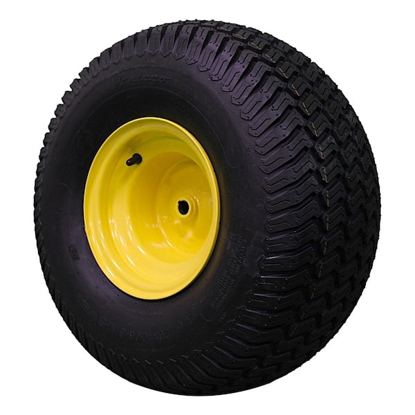 Antego 20 x 10-8 in Lawn Mower Tire & Wheel, 4 Ply, Yellow, 2 PK - A87001800603042010008