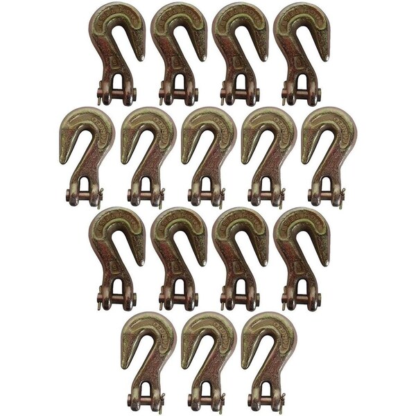 Aic Replacement Parts 16 Hooks 5/16 Grab Loop Transport Tow Truck Trailer Hauler Flatbed Clevis - SHN20-0206_X16