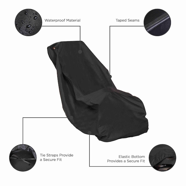 Modern Leisure Chalet Lawn Mower Cover, 75 in. L x 25.5 in. W x 23 in. H, Black - 3041