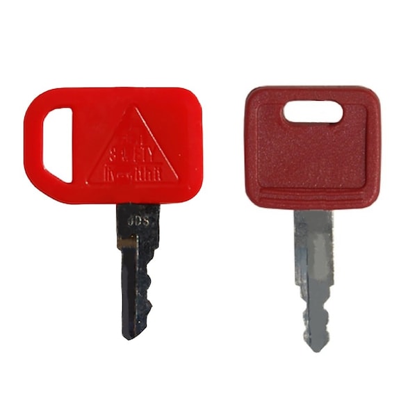 Aic Replacement Parts 2 Key Set Heavy Equipment Ignition Keys Fits John Deere Excavator Loader Dozer - H800R-JDSKEYS