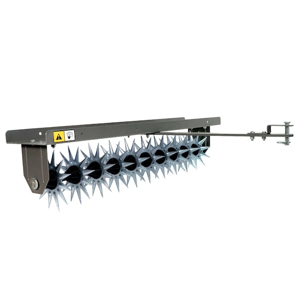 Brinly 40in Tow-Behind Spike Aerator: 10 Steel Tines, Rotating Stars, 14-Gauge Steel Tray - SA2-40BH-S