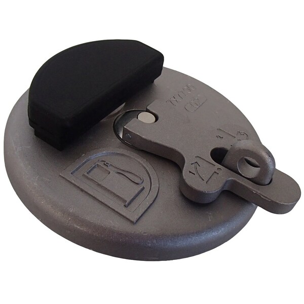 Aftermarket 7X7700 Locking Diesel Fuel Tank Cap Fits Caterpillar Dozer Loader Padlock Style - 7X7700-SLVR