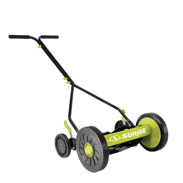 Sun Joe Manual Reel Mower, 14-Inch, Quad Wheel, 9-Position - MJ503M