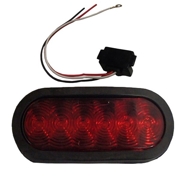 Aftermarket 6" Red Oval LED Light Kit - ELJ50-0312