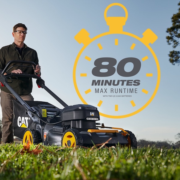 Caterpillar Cat 60V 21 in. Self-Propelled Brushless Lawn Mower, 5.0ah Battery and Charger Included - DG671