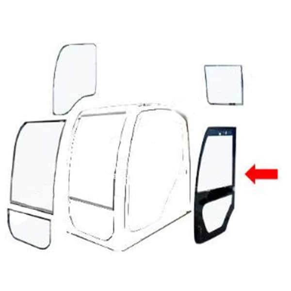 Aftermarket 84143871 Left Side Door Glass Fits Ford Fits New Holland NH Loader W110C W130C - CAH40-0188