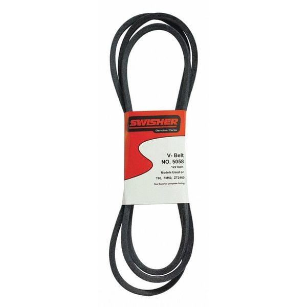 Swisher Belt, V, 122", New T60 and FM50 - 5058