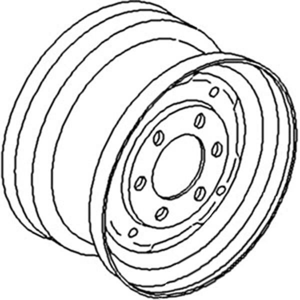 Aftermarket New Front Wheel Rim Fits Massey Ferguson Tractor Models 265 275 Plus - 1611404M1