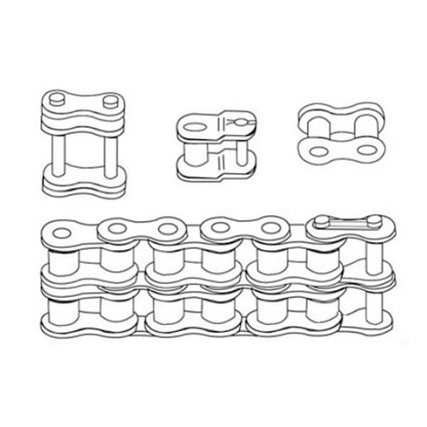 Aftermarket 10 Feet of 50 Double Roller Chain (Import) 10ft - RC50DIMP