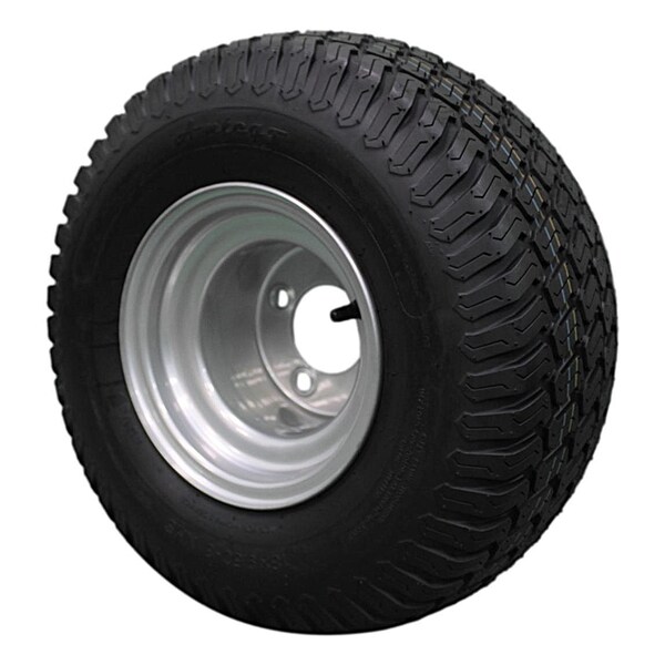 Antego 18 x 9.5-8 in Lawn Mower Tire & Wheel Assembly, 4 Ply, Gray, 2 PK - A870050590304189508
