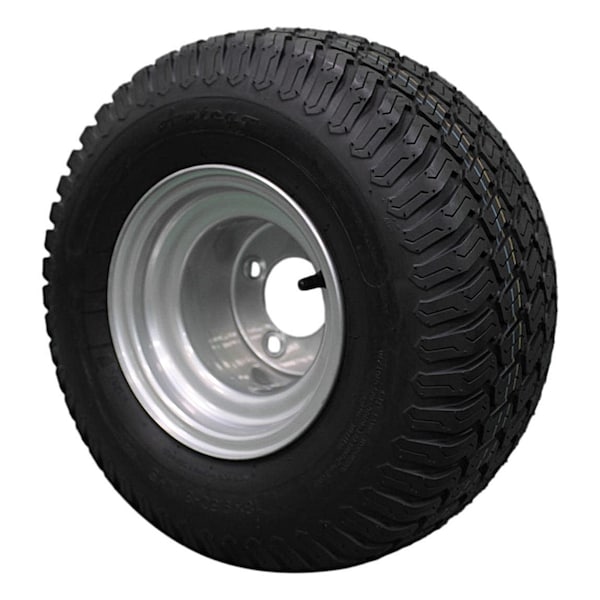 Antego 18 x 9.5-8 in Lawn Mower Tire & Wheel Assembly, 4 Ply, Gray, 2 PK - A870050590304189508
